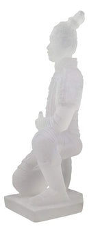 Ebros Ancient Chinese Qin Dynasty Emperor Kneeling Terracotta Army Foot Soldier Warrior Statue 12.75" Tall Acrylic Resin Antique Reproduction Historical Decor Figurine