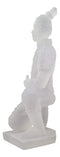 Ebros Ancient Chinese Qin Dynasty Emperor Kneeling Terracotta Army Foot Soldier Warrior Statue 12.75" Tall Acrylic Resin Antique Reproduction Historical Decor Figurine