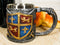 Ebros Lion And Fleur De Lis Coat Of Arms Crusader Knight Drinking Mug Cup Decor