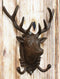 Ebros Cast Iron Rustic Stag Deer Antlers Wall Double Hooks Decor Plaque 10.5" H
