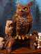 Ebros Gift Wisdom Of The Forest Great Horned Owl & Owlet Decorative Figurine 8"H