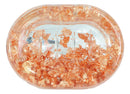 Golden Copper Flakes & Specks 5 Piece Chic Bathroom Vanity Accessories Gift Set