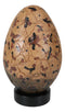 Prehistoric Speckled Dragon Egg Fossil Statue With Base Stand Jurassic Dinosaur