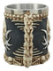 Ebros Evil Grinning Tribal Skull Tankard With Skulls Skeletal Spine Bones Handle