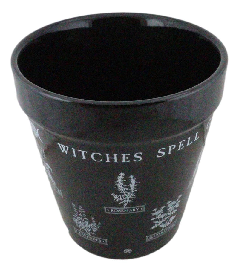 Witches Spell Herbs Garden Triple Moon Wicca Witch Flower Herbs Planter Pot