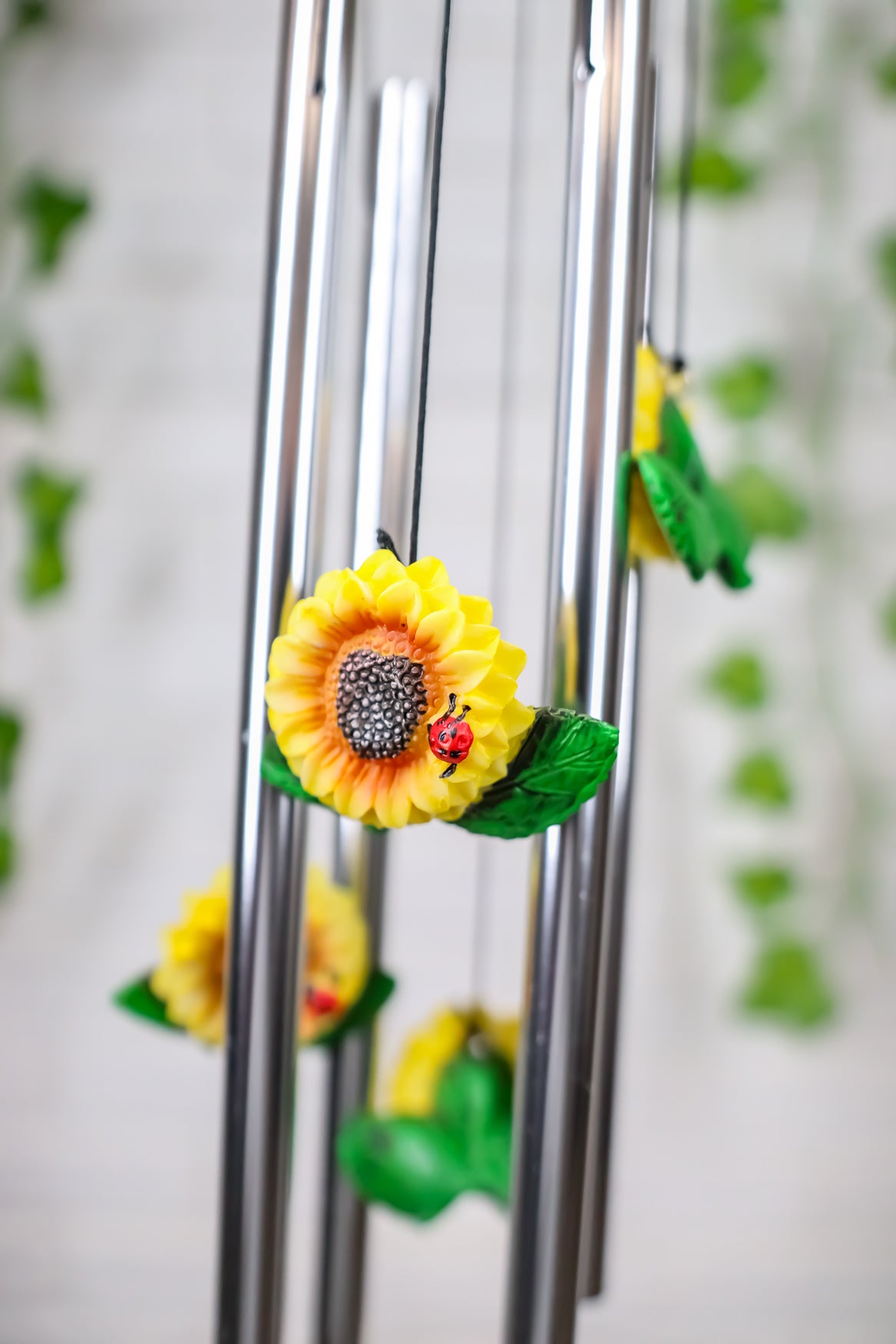 Ebros Spring Sunflowers Bloom Resonant Relaxing Wind Chime Patio Garden - Ebros Gift