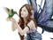 Ebros Purple Lavender Flower Fairy with Hummingbird Figurine 14.25" Tall Fairy Garden Decor Resin Statue