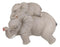 Ebros Sleeping Pachy Family Safari Elephant With Calf Shelf Snoozer Sitter Figurine