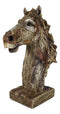 Faux Driftwood Equine Beauty Mustang Horse Head Desktop Plaque Sculpture 8.25"H