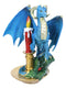 Fantasy Holiday Spirit Blue Advent Candle Dragon Christmas Tree Hanging Ornament