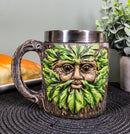 Ebros Whimsical Greenman Beer Stein Tankard Coffee Cup Drink Mug 4.25"H