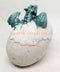 Ebros Fantasy Aqua Dragon Egg Hatchling Decorative Box Figurine 5" Long