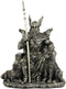 Ebros Gift Norse Viking Mythology Odin The Alfather Sitting On A Throne with Two Wolf Dogs Statue Norselandic Folklore Thor Ragnarok Trilogy Wotan Decorative Figurine 10.5" High