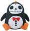 Ebros 10"H Furrybones Black Penguin Pen Pen Wearing Red Bow Tie Plush Doll