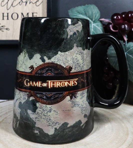 Ebros HBO Series Game Of Thrones Map Of Westeros And Essos Ceramic Mug 5.5"Tall - Ebros Gift