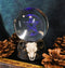 Ebros Sabbatic Goat Baphomet Ram Skull Pentagram LED Glass Gazing Ball Figurine
