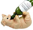 Ebros Comical Pork Chops Pig Wine Holder Figurine Sculpture Kitchen Hosting Organizing Decor
