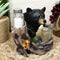 Ebros Black Bear In the Woods Salt And Pepper Shakers Holder Set 6.25"Tall