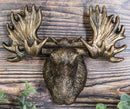 Western Rustic Bull Moose Head Wall Multi Point Key Coat Hooks Plaque Decor