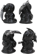Ebros Time Waits for No Man Mini 4" Tall Chibi Grim Reapers Figurines Set of 4