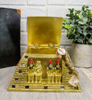 Ebros Egyptian Mirror Pyramid Eye of Horus Hinged Jewelry Box Figurine Statue
