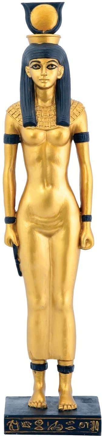 Ebros Egyptian Golden Goddess Hathor Motherhood Music Dance Patroness Figurine