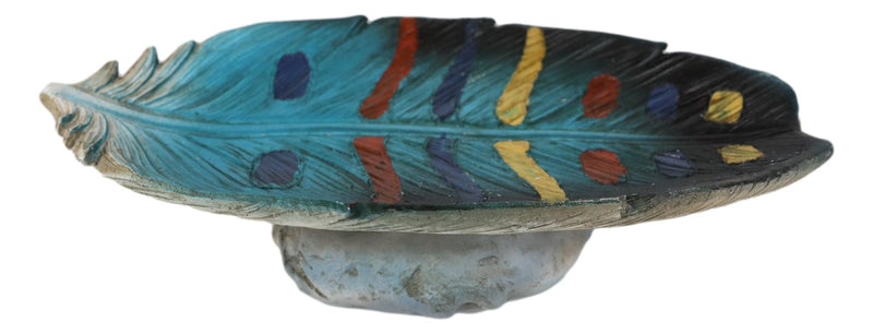 Southwestern American Indian Dreamcatcher Feather Jewelry Dish Tray Figurine