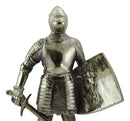 Ebros Holy Roman Empire Crusader Knight with Sword and Shield 7" Tall Figurine