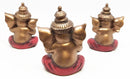 See Hear Speak No Evil Ganesha Figurines Painted Bronze Sculptures Hindu God