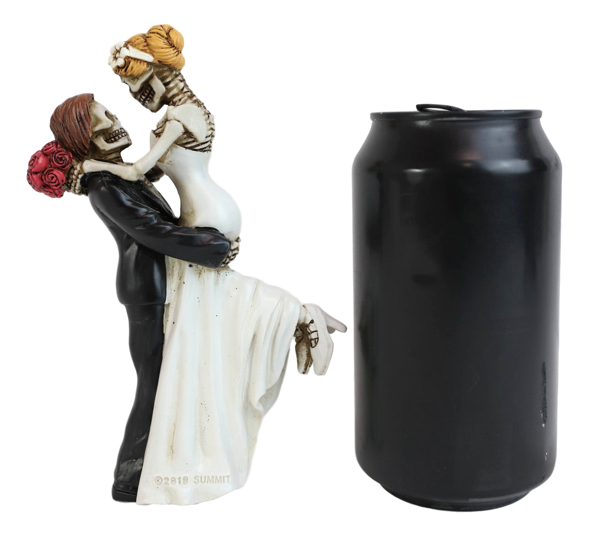 Love Never Dies Day Of The Dead Wedding Skeletons Groom Lifting Bride Figurine