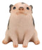 Ebros Napoleon Fat Piglet Pig Statue 6" Long with Glass Eyes Piggy Figurine