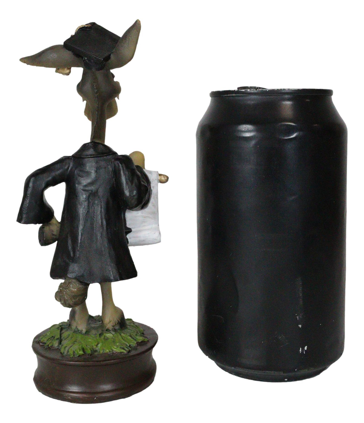 Comical Smart Ass Donkey with Diploma In Graduation Outfit Tassel Hat Figurine - Ebros Gift