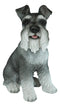 Ebros Large Sitting Realistic Schnauzer Puppy Dog Statue 13"H Pet Pal Pedigree Breed