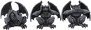 Ebros Winged See Hear Speak No Evil Squatting Gargoyle Shelf Sitters 3.75" Tall