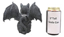 Ebros Gift Medieval Gothic Vampire Catgoyle Winged Cat Gargoyle with Dracula Fangs Lifting Paw Candle Holder Statue 7.25" L - Ebros Gift