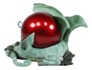 Ebros Amy Brown Holiday Treasure Dragon Sleeping With Red Ornament Mistletoe Figurine