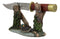 Ebros Rustic Duck Mallard By Barb Fenced Pond Knife Display Holder Statue Set