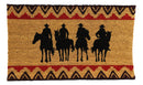 Wild Western Cowboys Horse Riders Coir Coconut Fiber Floor Mat Doormat 29"X17"
