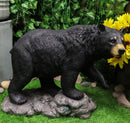 Large Realistic Strolling Black Bear Statue 16.5"L Rustic Cabin Decor Figurine