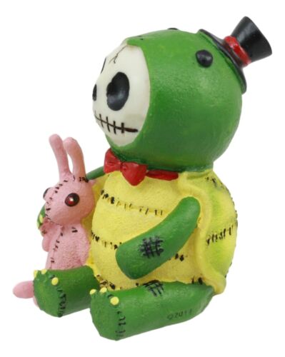 Furry Bones Figurine 3"H Scooter Turtle With Pink Bunny Rabbit Voodoo Skeleton