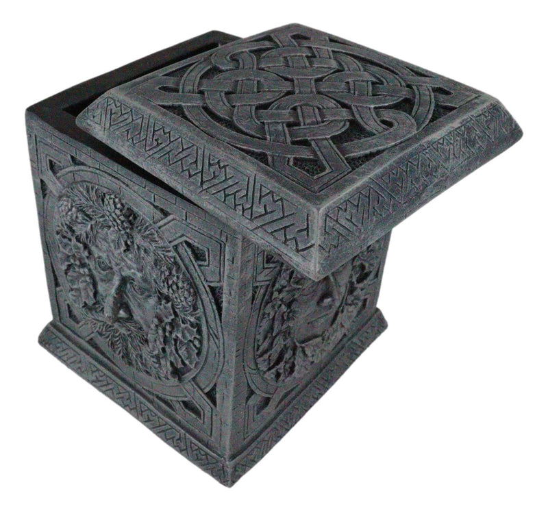 Wiccan Celtic Greenman Four Seasons Spring Summer Fall Winter Decorative Box