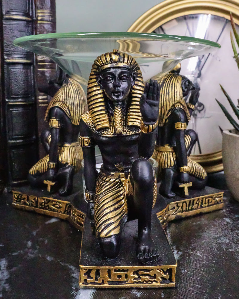 Egyptian Gods Horus Anubis And Pharaoh Candle Heat Oil Tart Scent Burner Decor