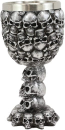 Ebros Day of The Dead Stacked Skulls Small Wine Goblet Or Shot Glass Chalice 3oz