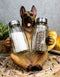 Ebros German Shepherd Police Canine Unit Dog Salt and Pepper Shaker Statue 6"H