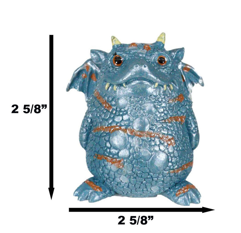 Proggle The Fat Little Blue Dragon With Tiny Wings Comical Chibi Small Figurine
