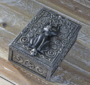 Fortune Telling Triple Moon Black Cat Wicca Tarot Cards Decorative Box Figurine