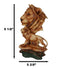 Ebros African Safari Lion Bust Statue 9"H Lion King Pride Rock Faux Wood Resin