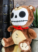 Small Furry Bones Skeleton Honey Bear With Red Ribbon Soft Plush Toy Doll