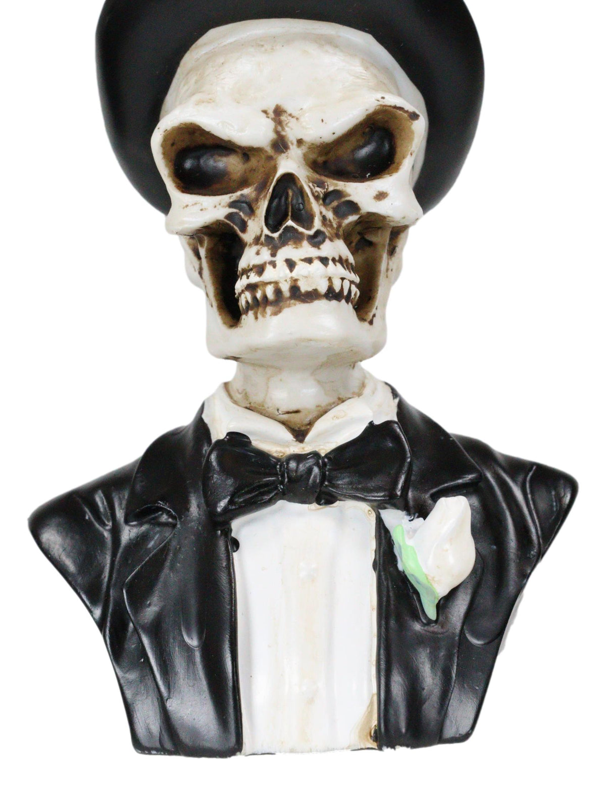Day of The Dead Wedding Groom Gentleman Skeleton Skull In Tuxedo Mini Figurine