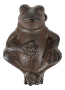Nautical Cast Iron Farmhouse Rustic Fat Belly Frog Toad Door Knocker Sculpture